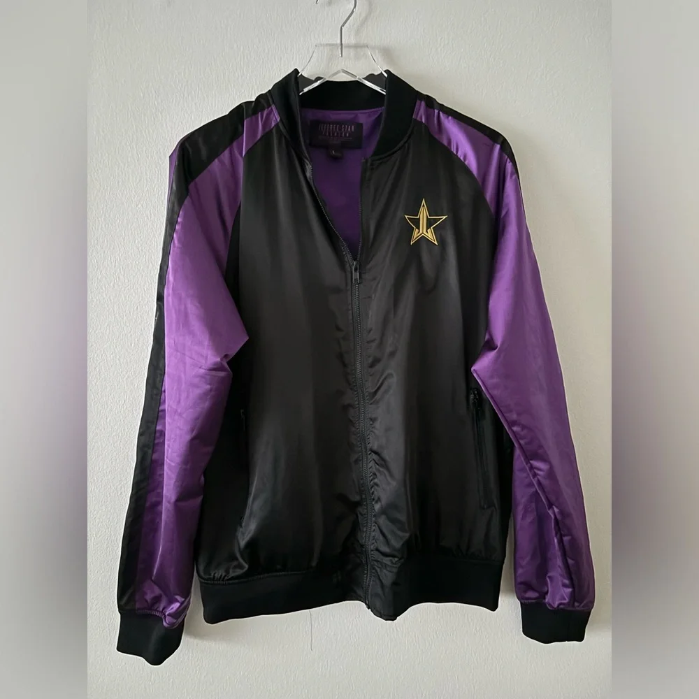 Jeffree Starr Black & Purple Bomber Jacket Size Large - Picture 2 of 5